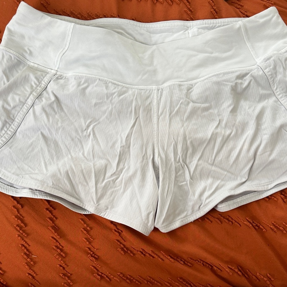 White Lululemon shorts